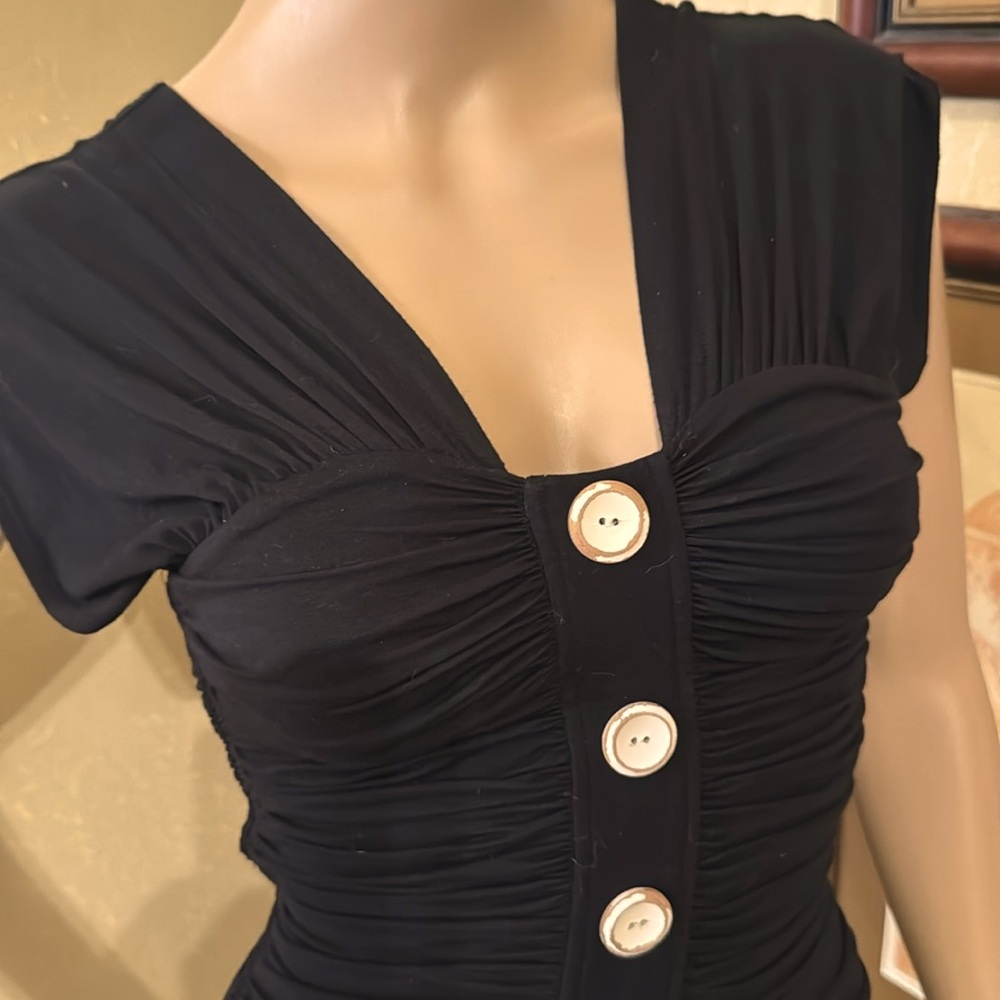 Anthropologie Plenty by Tracy Reese Marilyn Monroe Black Dress sz S - Picture 4 of 11
